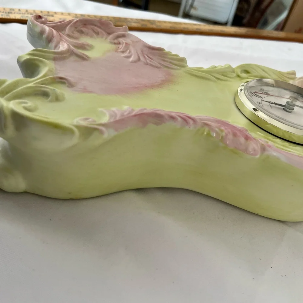 Ceramic mantle or side table clock - Picture 3 of 6